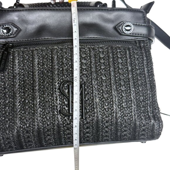 Steve Madden “Bhaymann” Woven Black Satchel – Braided Handle - Picture 8 of 13